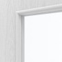 Detailansicht des Lichtausschnitts von HÖRMANN Innentür Eiche Weiß Duradecor ProLine mit Lichtausschnitt LA 4 mittig
