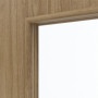 Detailansicht des Lichtausschnitts von HÖRMANN Innentür Natureiche Duradecor ProLine mit Lichtausschnitt LA 4 mittig