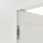 Detailansicht der Bänder von Innentür-Set Cofi 18 reverse Weißlack RAL 9016 mit Zarge und Drücker - Deine Tür