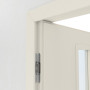 Detailansicht der Bänder von Innentür-Set Weißlack RAL 9010 LA-02 reverse mit Zarge und Drücker