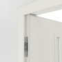 Detailansicht der Bänder von Innentür-Set Weißlack RAL 9016 LA-10 reverse mit Zarge und Drücker