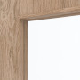 Detailansicht des Lichtausschnits von JELD-WEN Innentür Raucheiche Optima DuriTop CPL mit Lichtausschnitt LÖ-40