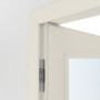 Detailansicht der Bänder von Innentür-Set Weißlack RAL 9010 LA-60 reverse mit Zarge und Drücker