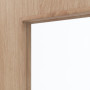 Detailansicht des Lichtausschnits von JELD-WEN Innentür Eiche Crema Rustikal Optima DuriTop CPL mit Lichtausschnitt LÖ-62 mittig