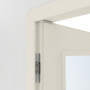 Detailansicht der Bänder von Innentür-Set Weißlack RAL 9010 LA-DIN reverse mit Zarge und Drücker