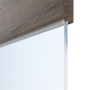 Detailansicht des Lichtausschnitts von HÖRMANN Innentür Pure 2 Alpineiche quer Duradecor DesignLine mit Lichtausschnitt quer mit bündiger Lisene Plain 80-7