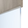 Detailansicht des Lichtausschnitts von HÖRMANN Innentür Pure 2 Nordeiche Duradecor DesignLine mit Lichtausschnitt quer mit bündiger Lisene Plain 80-7