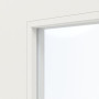 Detailansicht des Lichtausschnitts von JELD-WEN Innentür Shape 3FG Brillantweiß ähnlich RAL 9016 ExpertLack mit Lichtausschnitt LA-3G