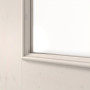 Detailansicht des Lichtausschnitts von Innentür TE-42 Fichte astig weiß pigmentiert Massivholz