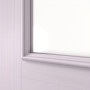 Detailansicht des Lichtausschnitts von Innentür TE-45 Fichte astarm weiß pigmentiert Massivholz