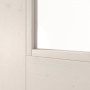 Detailansicht des Lichtausschnitts von Innentür TM-12 Fichte astig weiß pigmentiert Massivholz