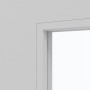 Detailansicht des Lichtausschnitts von JELD-WEN Schiebetür Classic Nickelgrau ähnlich RAL 7047 ExpertLack mit Lichtausschnitt LÖ-72 schlossseitig