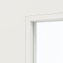 Detailansicht des Lichtausschnitts von JELD-WEN Schiebetür Classic Brillantweiß ähnlich RAL 9016 ExpertLack mit Lichtausschnitt LÖ-72 schlossseitig