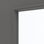 Detailansicht des Lichtausschnitts von HÖRMANN Schiebetür Groove 15 Staubgrau RAL 7037 Lack DesignLine mit Lichtausschnitt LA 24 bandseitig