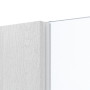 Detailansicht des Lichtausschnitts von HÖRMANN Schiebetür Pure 1 Eiche Weiß Duradecor DesignLine mit Lichtausschnitt Bandseite