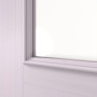 Detailansicht des Lichtausschnitts von Schiebetür TE-40 Fichte astarm weiß Massivholz