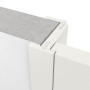 Detailansicht des Querschnitts von Innentür-Set Cofi 40 LA-02 reverse Weißlack RAL 9016 mit Zarge und Drücker - Deine Tür