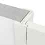 Detailansicht des Querschnitts von Innentür-Set Weißlack RAL 9016 LA-DIN reverse mit Zarge und Drücker