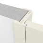 Detailansicht des Querschnitts von Innentür-Set Linea 01 LA-02 reverse Weißlack mit Zarge und Drücker