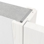 Detailansicht des Querschnitts von Innentür-Set Gebürstetes Weiß ProLine Duradecor stumpfeinschlagend mit Zarge und Drücker - Hörmann