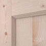 Detailansicht der Fräsung von Schiebetür TE-41 Fichte astig Massivholz