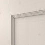 Detailansicht der Fräsung von Schiebetür TE-41 Fichte astig weiß Massivholz