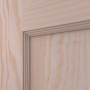 Detailansicht der Fräsung von Schiebetür TE-41 Kiefer astarm Massivholz