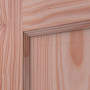 Detailansicht der Fräsung von Schiebetür TE-41 Lärche Massivholz