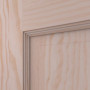 Detailansicht der Fräsung von Schiebetür TE-6 Kiefer astarm Massivholz