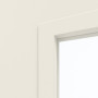Detailansicht des Lichtausschnitts von Innentür-Set Weißlack RAL 9010 LA-30 reverse mit Zarge und Drücker