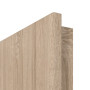 Detailansicht der runden Kante von GARANT Zimmertür Authentic Eiche CPL mit Lichtausschnitt LA-3 Sprosse SP10