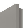 Detailansicht der eckigen Kante von GARANT Zimmertür U12115SD Platingrau GHK08 mit Lichtausschnitt LA-5 schlossseitig Sprosse SP10