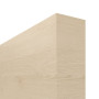 Detailansicht der stumpfen Kante von GARANT Schiebetür Quer Authentic Sand GCK08 mit Lichtausschnitt LA-2 Sprosse SP4