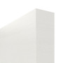 Detailansicht der stumpfen Kante von GARANT Schiebetür Quer Authentic Bianco CePaL mit Lichtausschnitt LA-4 bandseitig Sprosse SP10