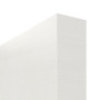 Detailansicht der stumpfen Kante von GARANT Schiebetür Quer Authentic Bianco CePaL mit Lichtausschnitt LA-6 Sprosse SP10
