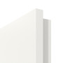 Detailansicht der eckigen Kante von Linea Black 04 Weißlack RAL 9016 Innentür - Deine Tür