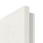 Detailansicht der eckigen Kante von GARANT Zimmertür Authentic Bianco CPL mit Lichtausschnitt LA-2 Sprosse SP2