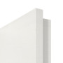 Detailansicht der eckigen Kante von GARANT Zimmertür Quer Authentic Bianco CPL mit Lichtausschnitt LA-2 Sprosse SP4