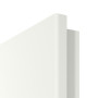 Detailansicht der runden Kante von Innentür-Set Weiß RAL 9003 CPL mit Zarge und Drücker - Classen