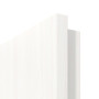 Detailansicht der eckigen Kante von Pure 2 quer Plain 80-7 ProLine Duradecor Gebürstetes Weiß Innentür - Hörmann