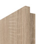 Detailansicht der Premiumkante von GARANT Zimmertür Authentic Eiche CPL mit Lichtausschnitt LA-4 bandseitig Sprosse SP10