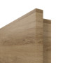 Detailansicht der eckigen Kante von HÖRMANN Wohnungseingangstür Natureiche quer Duradecor ProLine 