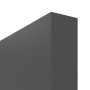 Detailansicht der stumpfen Kante von GARANT Feuchtraum-Schiebetür 10622-60 Ebony Resopal mit Lichtausschnitt LA-DIN