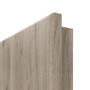 Detailansicht der runden Kante von HÖRMANN Innentür Pure 2 Nordeiche Duradecor DesignLine mit Lichtausschnitt quer mit bündiger Lisene Plain 79-7