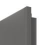 Detailansicht der runden Kante von HÖRMANN Innentür Rail 1 Staubgrau RAL 7037 Duradecor DesignLine