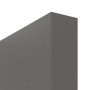 Detailansicht der stumpfen Kante von HÖRMANN Schiebetür Groove 15 Staubgrau RAL 7037 Lack DesignLine mit Lichtausschnitt LA 24 bandseitig