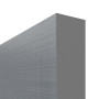 Detailansicht der stumpfen Kante von LEBO Schiebetür Cotton Like Hygge Grau ähnl. RAL 7037 Versio mit Lichtausschnitt LA 4 mittig