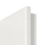 Detailansicht der runden Kante von GARANT Wärmeschutztür Corona 732 Quer Authentic Bianco CePaL