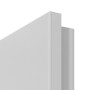 Detailansicht der gefasten Kante von JELD-WEN Innentür Shape 4F Nickelgrau ähnlich RAL 7047 ExpertLack