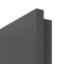 Detailansicht der eckigen Kante von GARANT Objektinnentür 10622-60 Ebony CePaL mit Lichtausschnitt LA-4 bandseitig